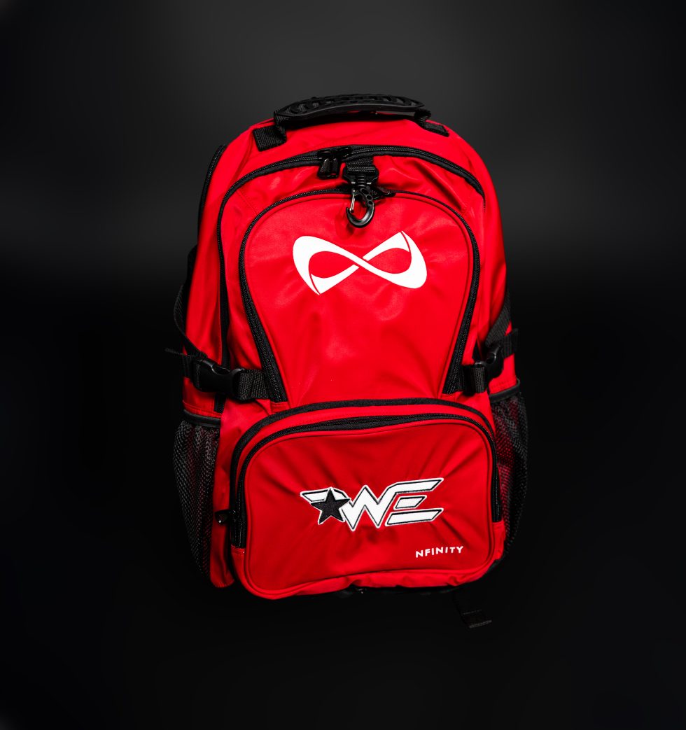 Nfinity Red Nylon Logo Backpack Woodlands Elite