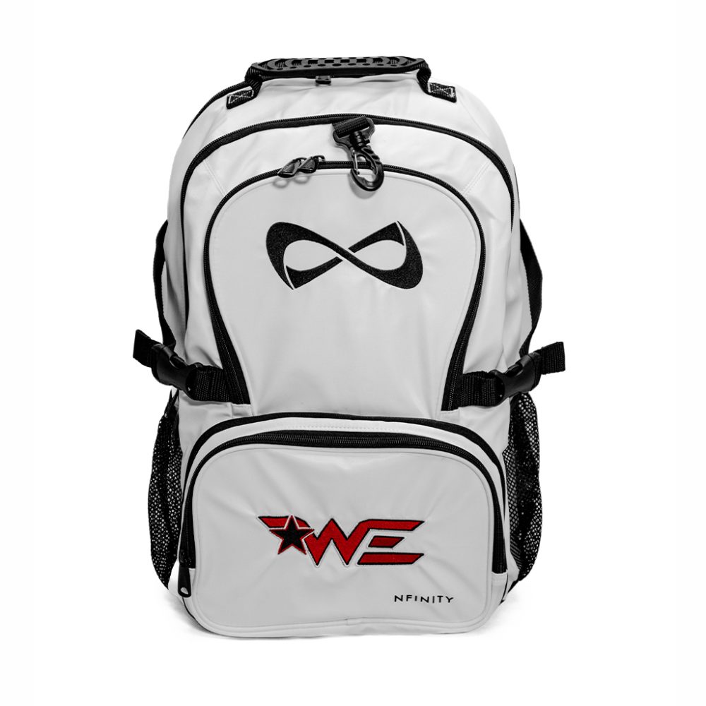 Nfinity White Nylon Logo Backpack