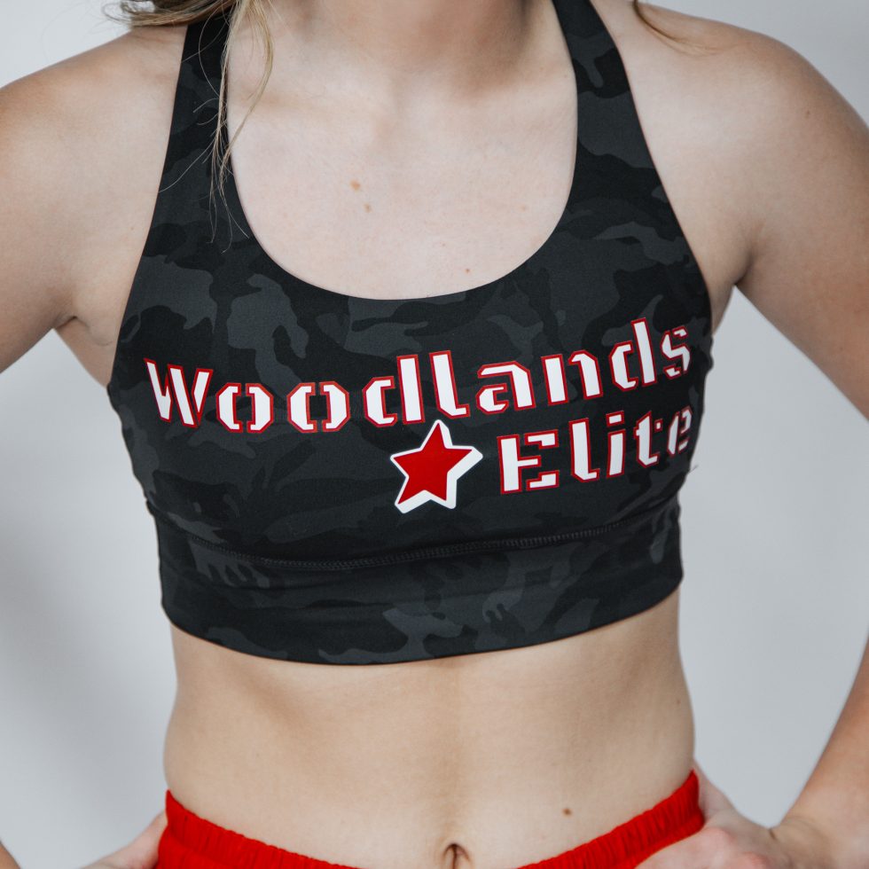 WE Camo Bra Woodlands Elite Cheer Co.