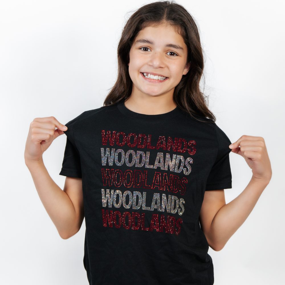 Black S/S Woodlands Bling Tee