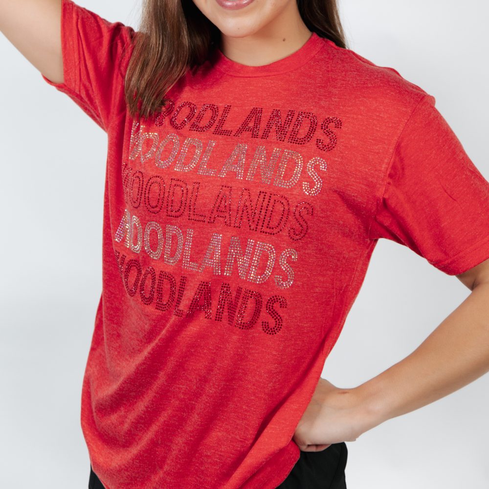 Red S/S Woodlands Bling Tee