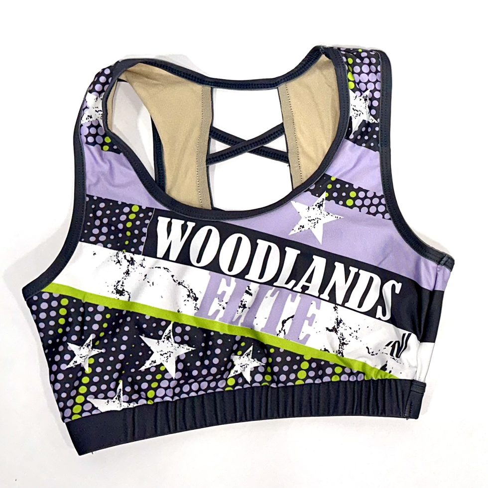 (Sale) Grey/Purple Star WE Bra Woodlands Elite Cheer Co.