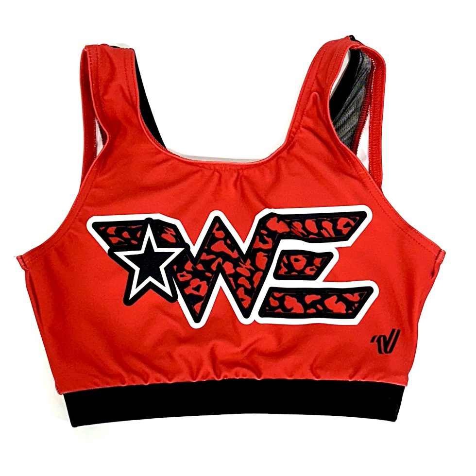 (Sale) WE Cheetah Logo Bra Woodlands Elite Cheer Co.