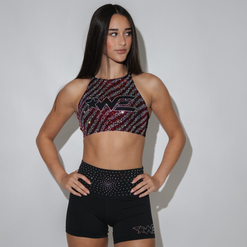 Bling Tiger Stripe Logo Strappy Bra - Image 2
