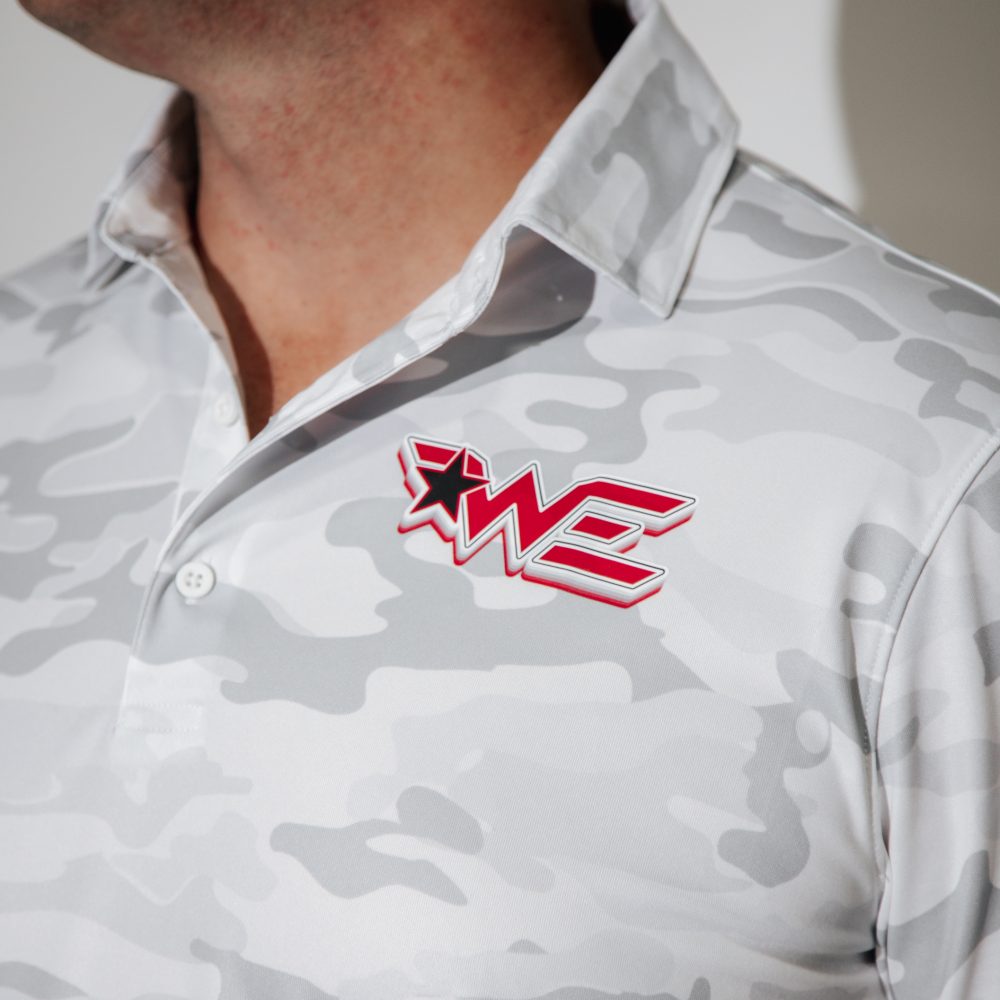 Men's Grey Camo Dry Fit Polo - Image 2