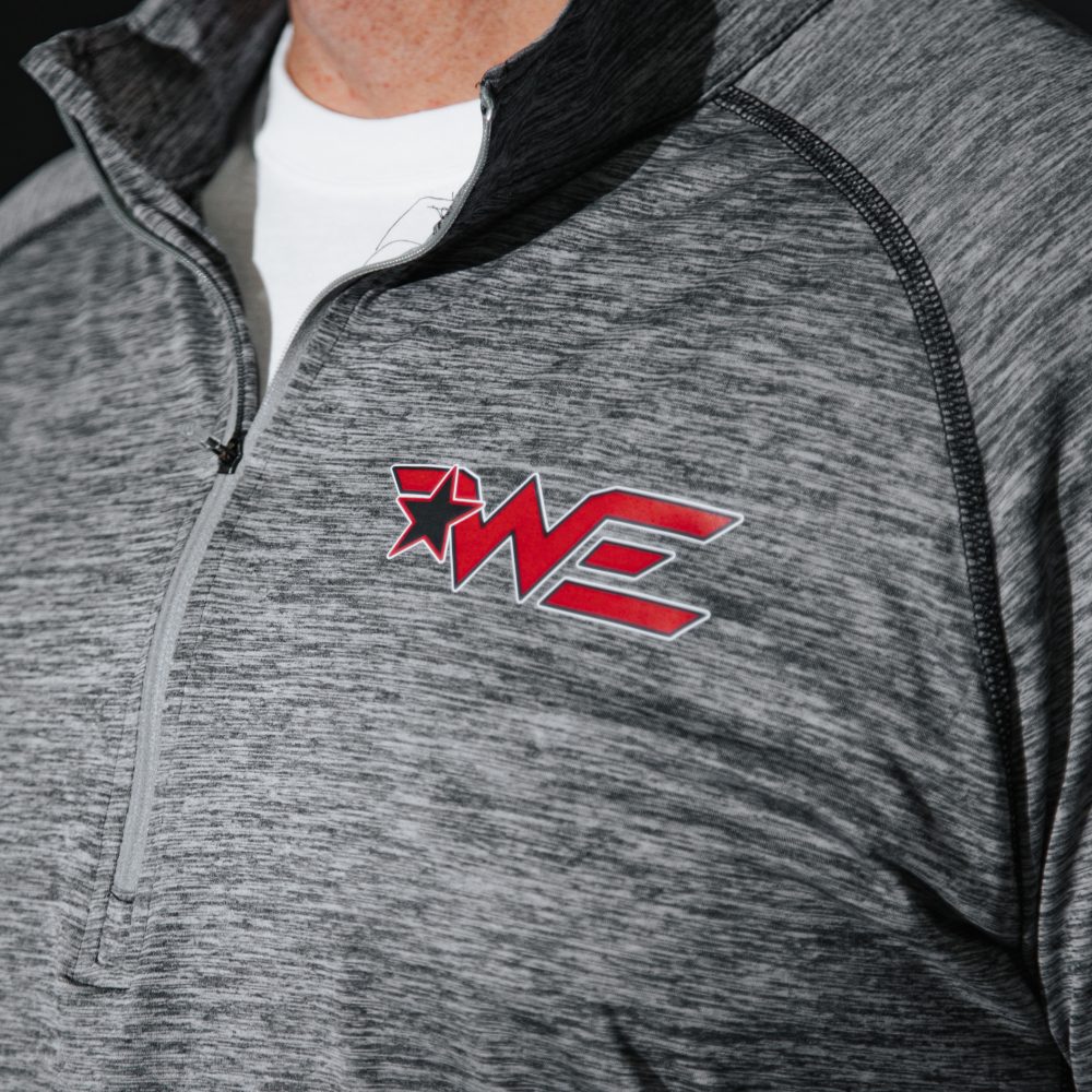 Men's Heather Black 1/4 Zip Pullover - Image 2