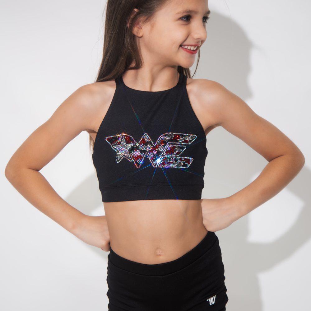 Red/Black Bling Camo Logo Bra - Image 3