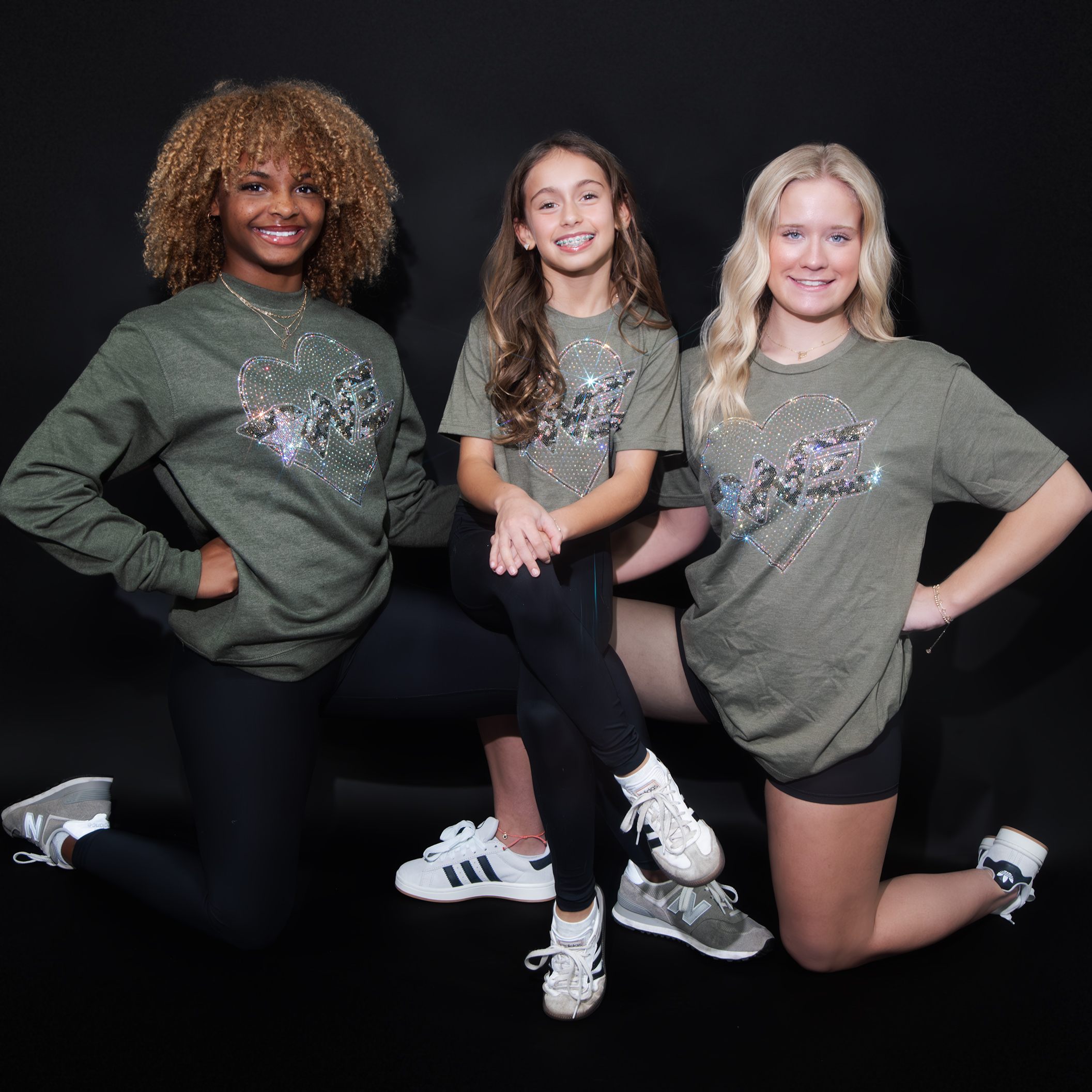 Gold/Black Bling Camo Logo on Green - Image 4