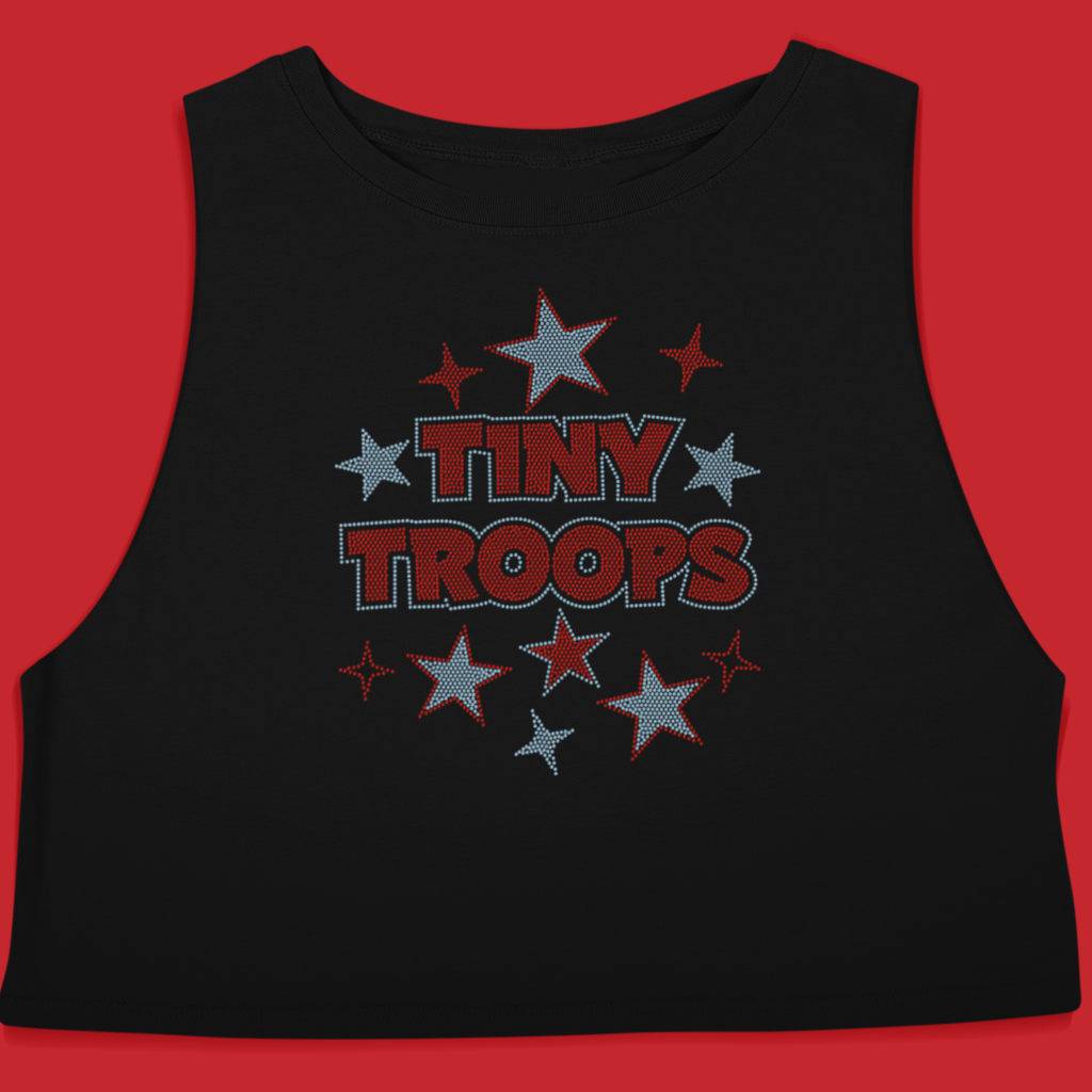 Albany Troops Bling Crop Tank- Order by 10/15/25