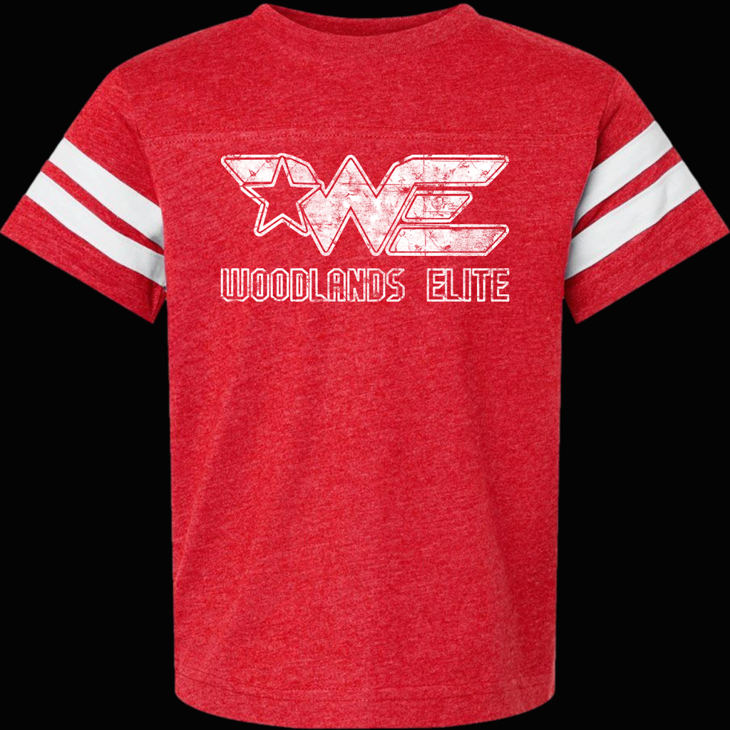 Football Jersey Tee with Distressed Logo