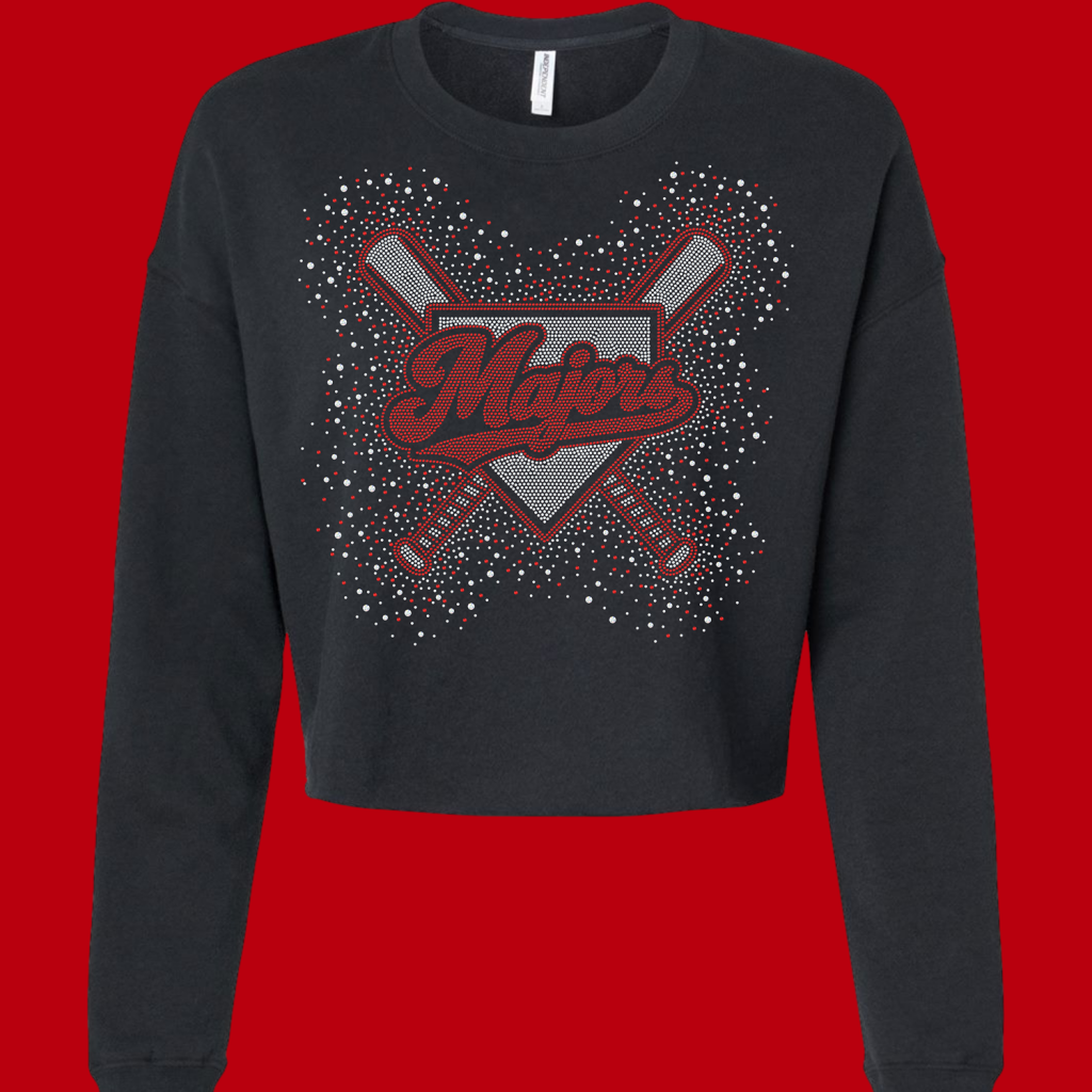 Albany Majors Bling Crop Sweatshirt - Order by 10/15/26