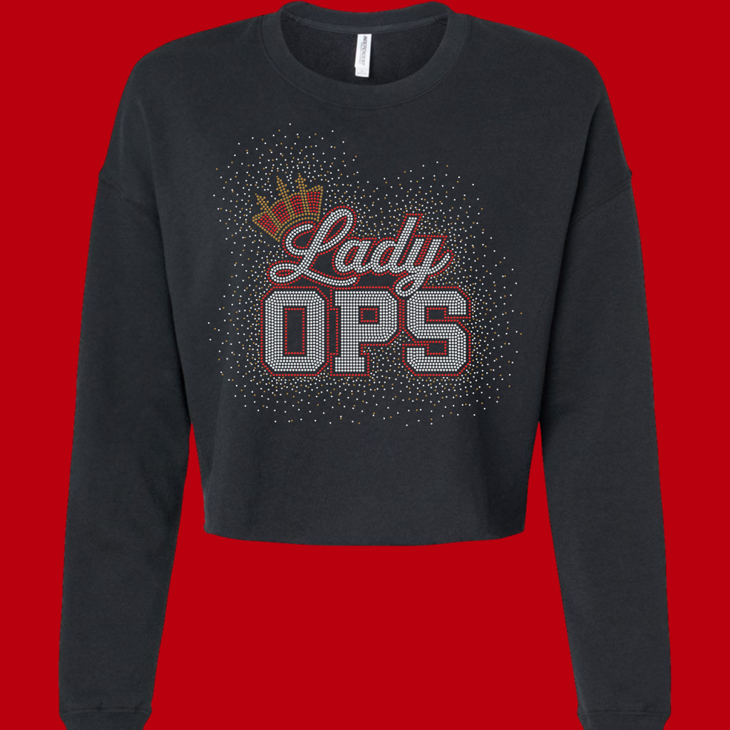 Lady Ops Bling Crop Sweatshirt - Order by 9/27/26