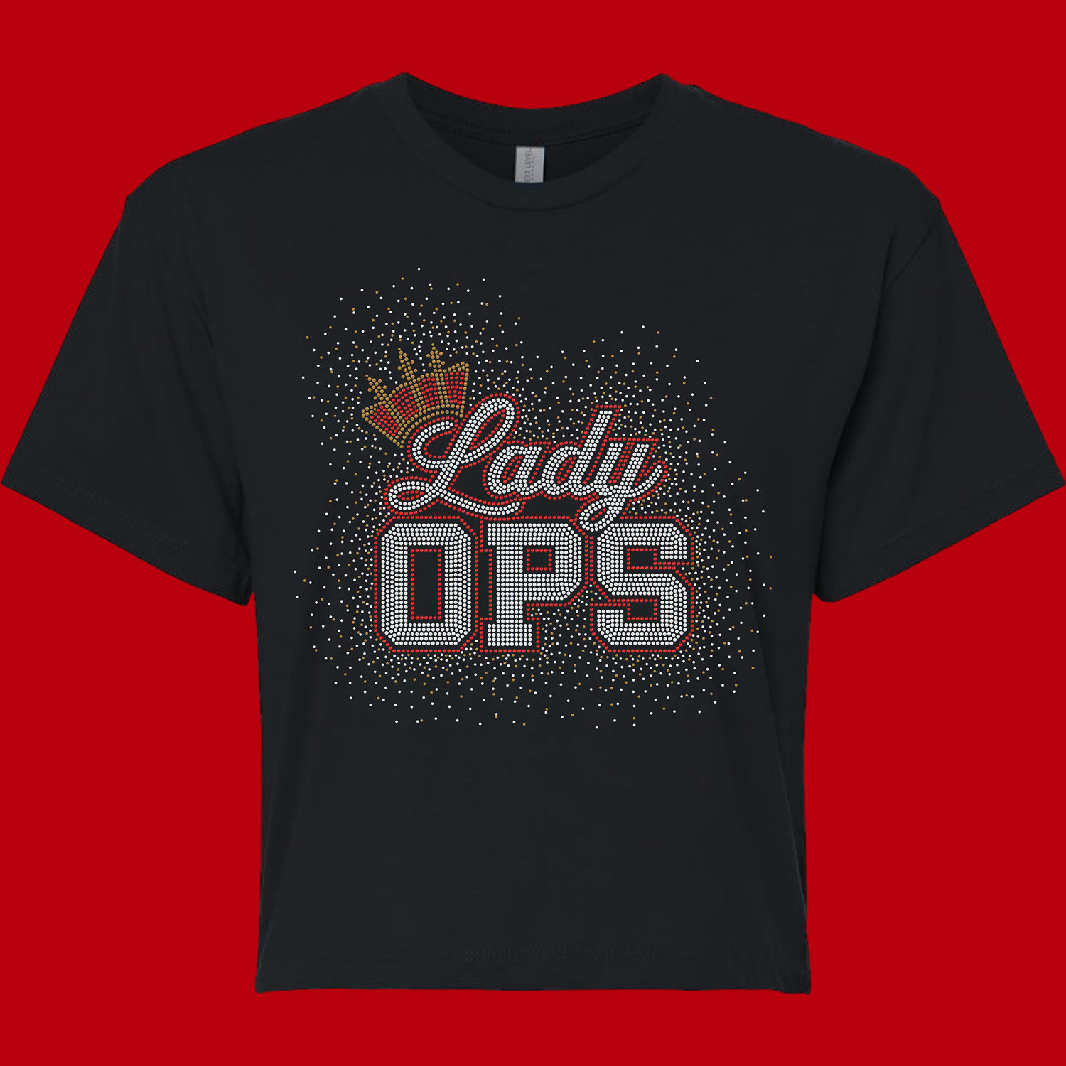 Lady Ops Bling Crop Tee - Order by 9/27/26