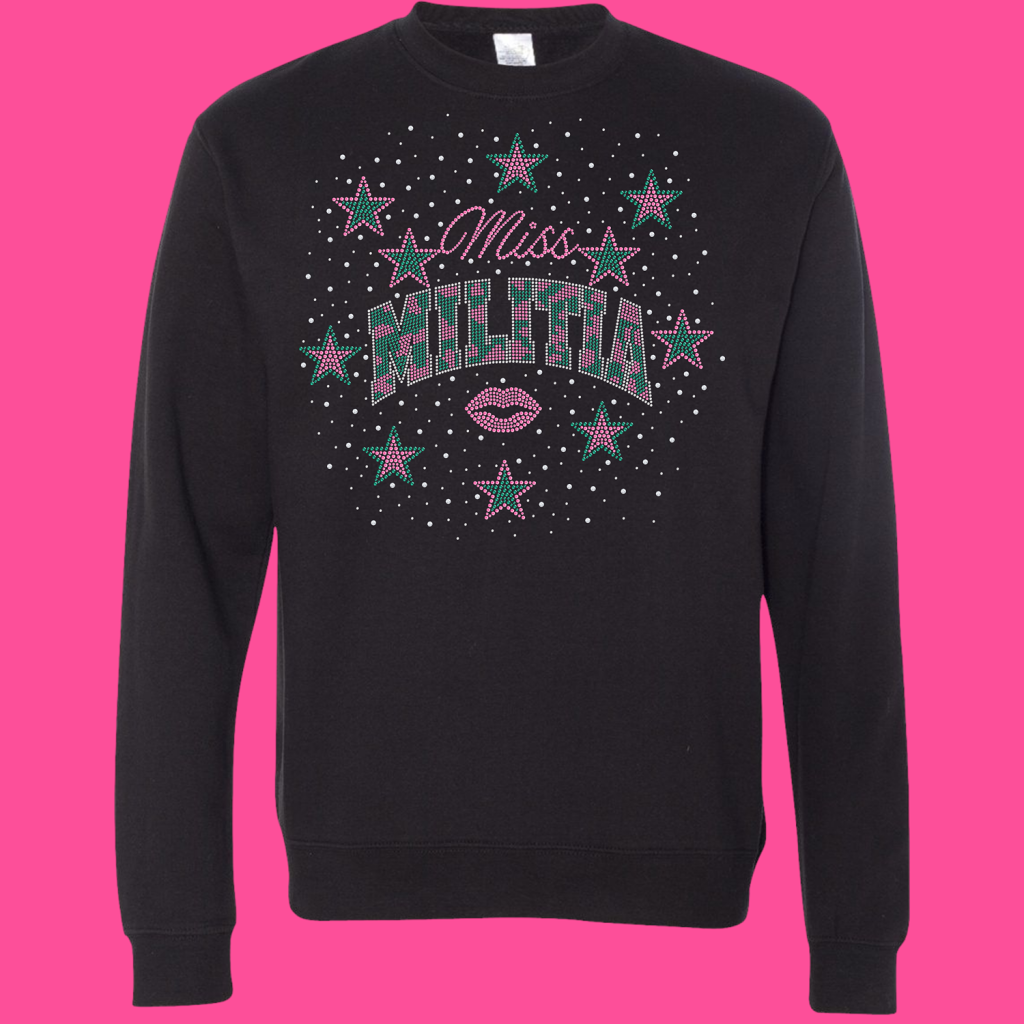 Miss Militia Bling Sweatshirt - Order by 9/27/26